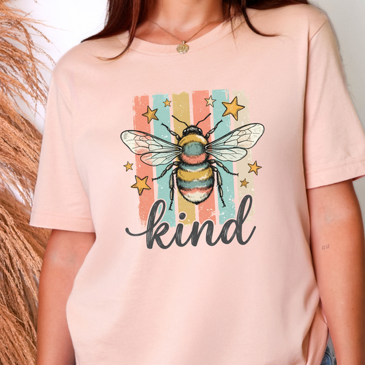 Bee Kind Striped Graphic Tee