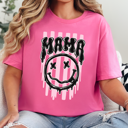 Mama Smiley Face Graphic Tee