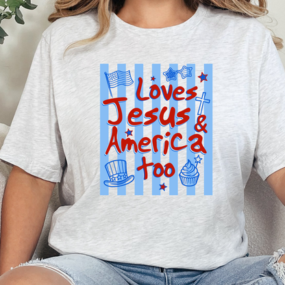 Loves Jesus & America Graphic Tee