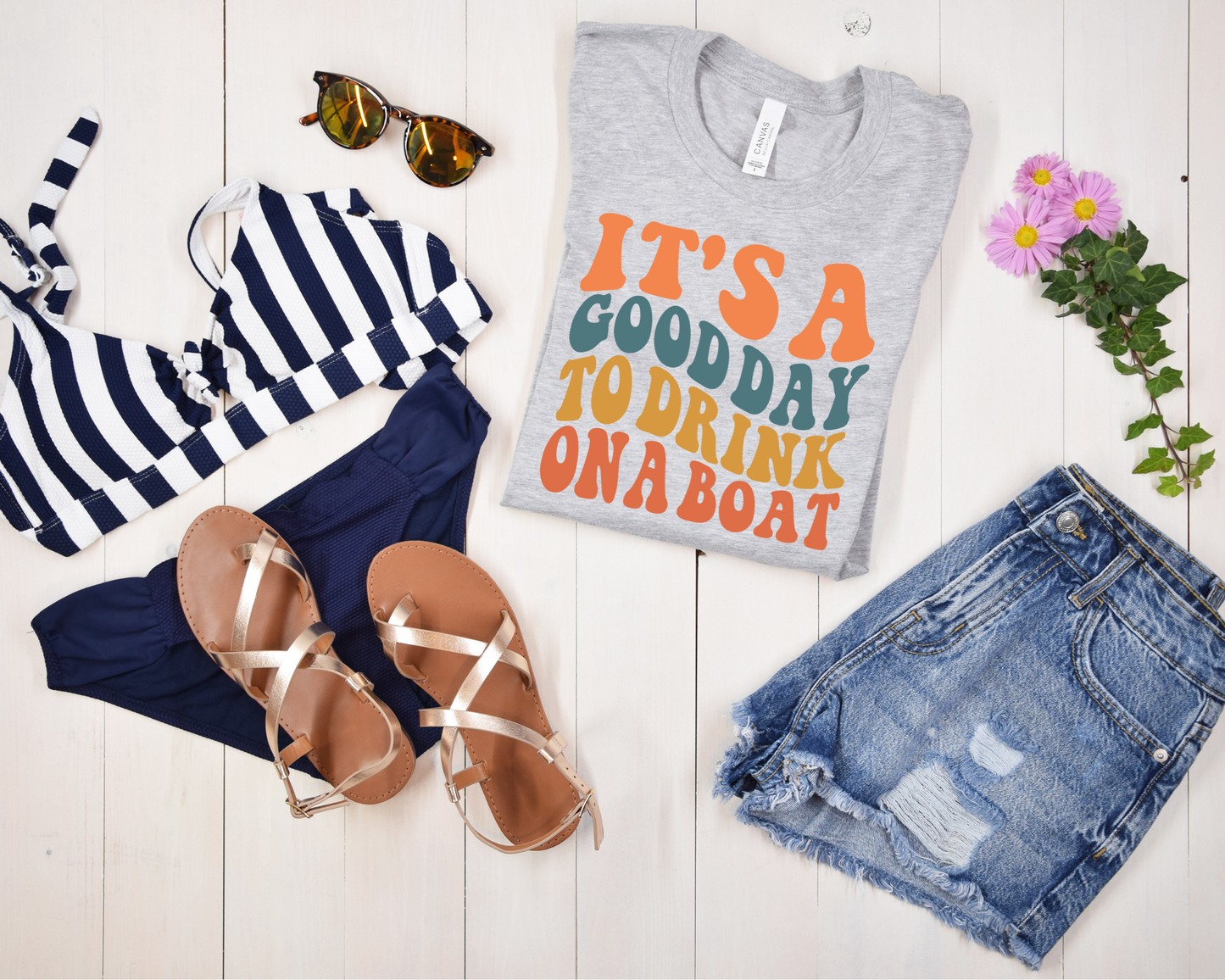 Drink on a boat Graphic Tee