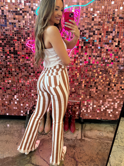 Farrah Broadway Girl Striped Flares