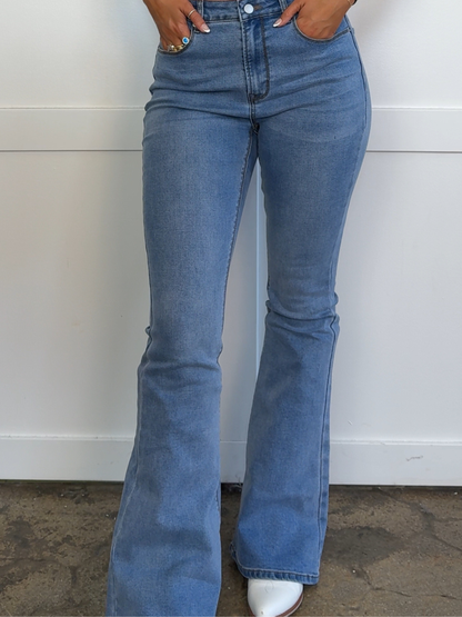 Danny Medium Wash Flare Jeans