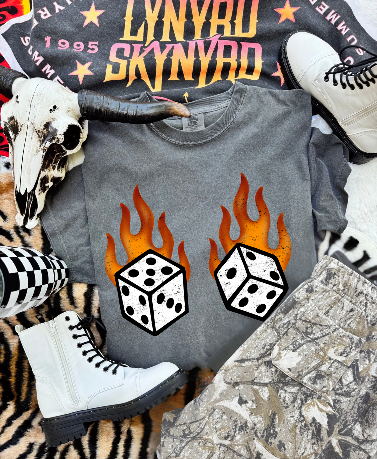 Flamin Dice Tee