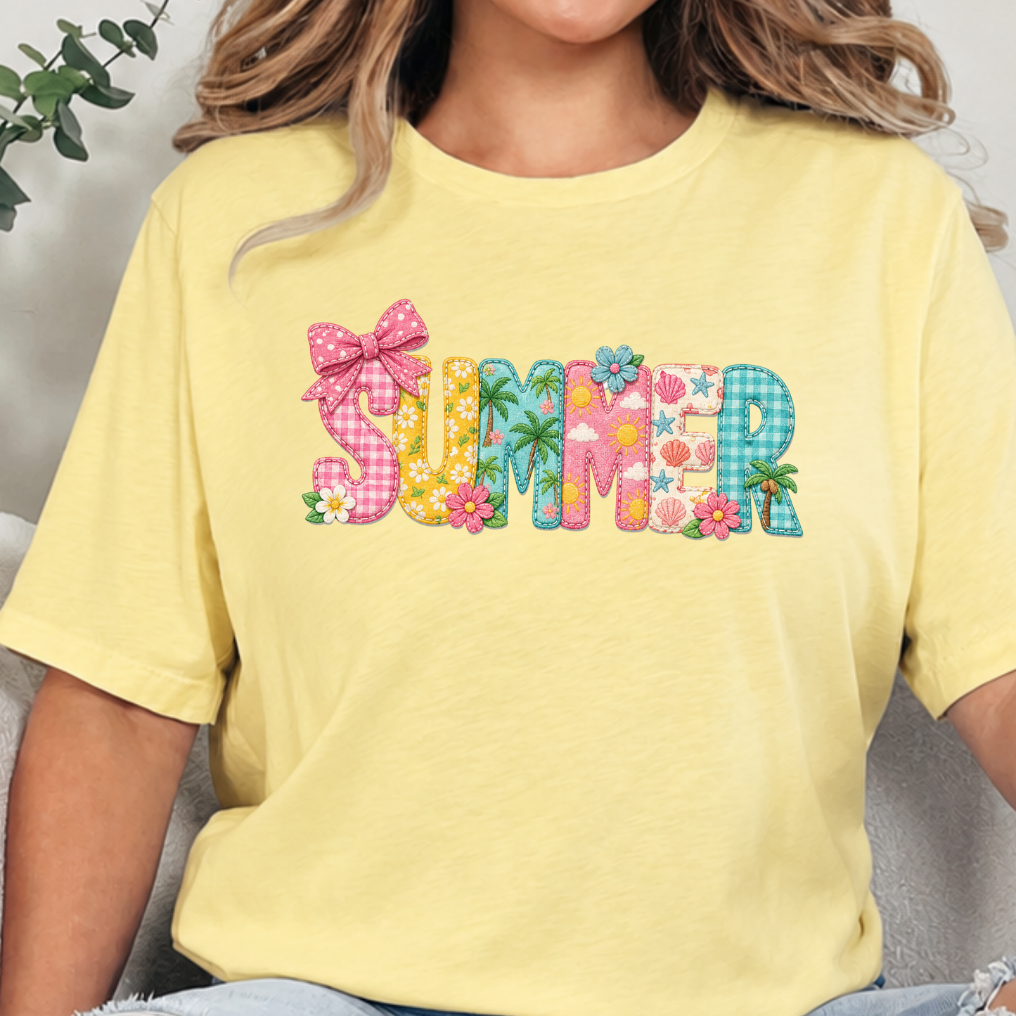 Summer Patchwork Graphic Tee
