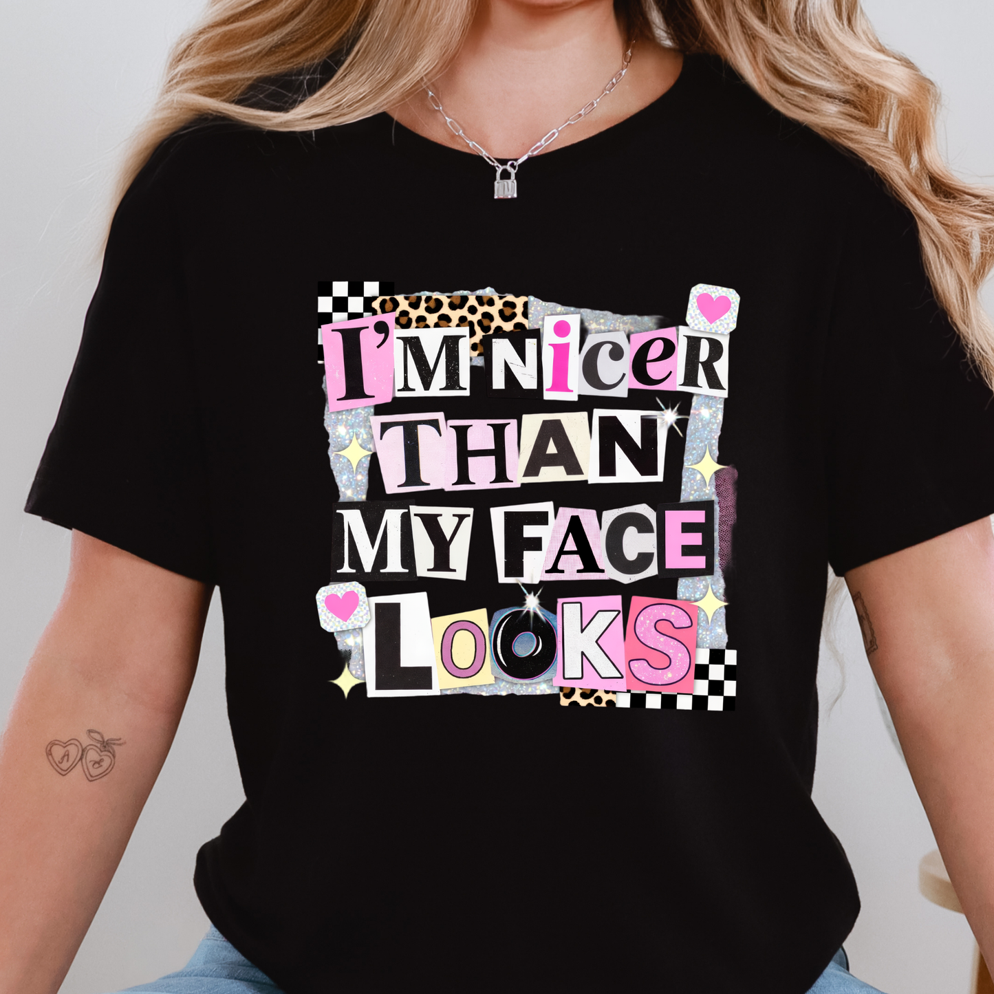 I'm Nicer Than My Face Graphic Tee