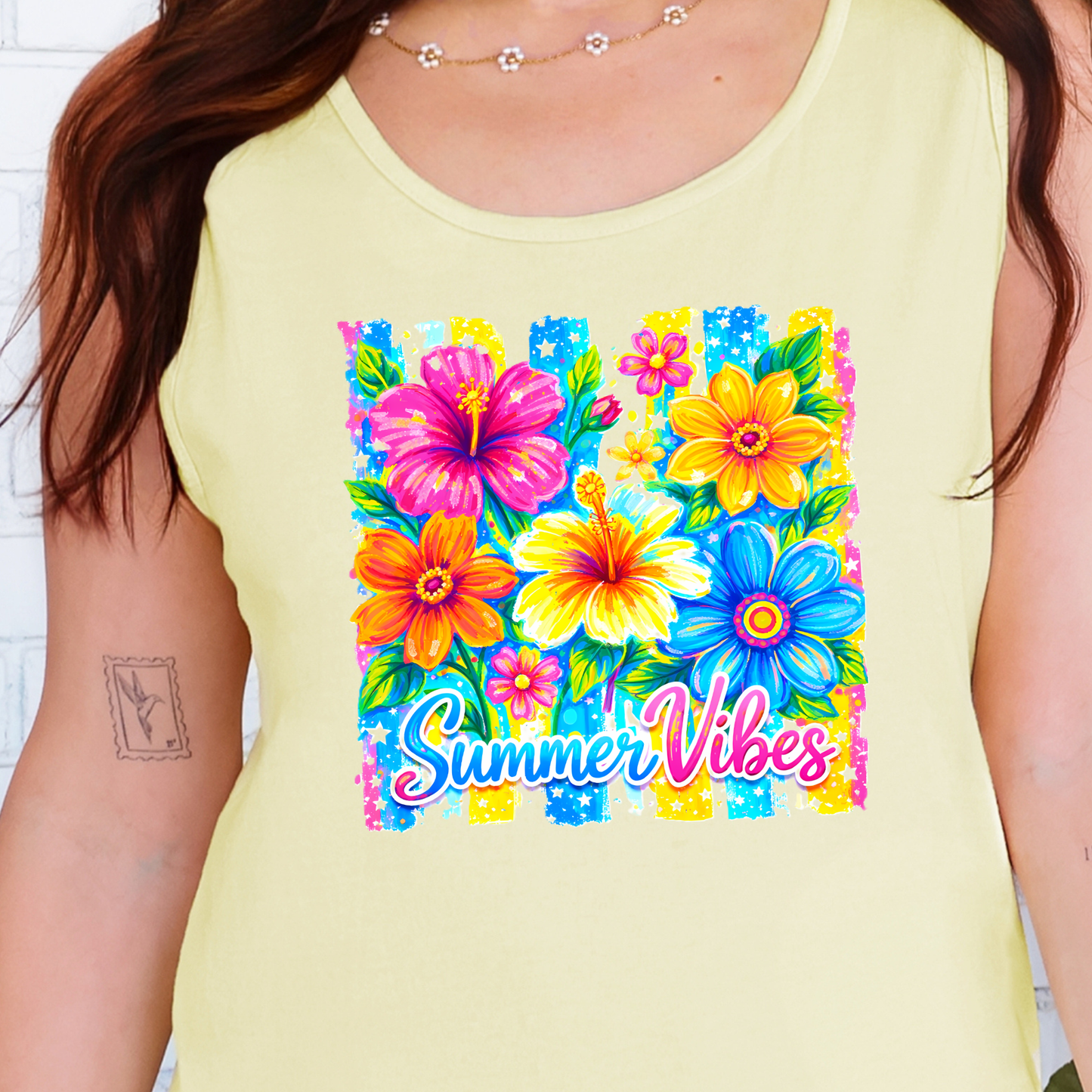 Coastal Summer Vibes Graphic Tank Top