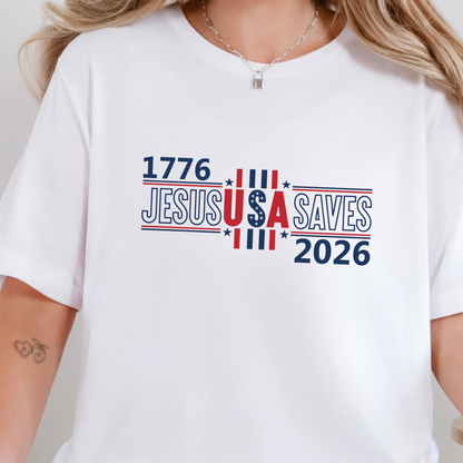 Jesus USA Saves Graphic Tee
