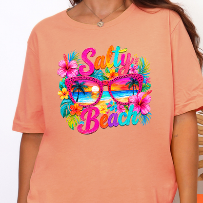 Floral Salty Beach Graphic Tee