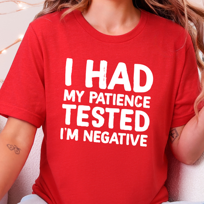 Patience is Negative Graphic Tee