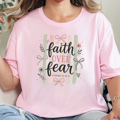 Faith over Fear Stripes Graphic Tee