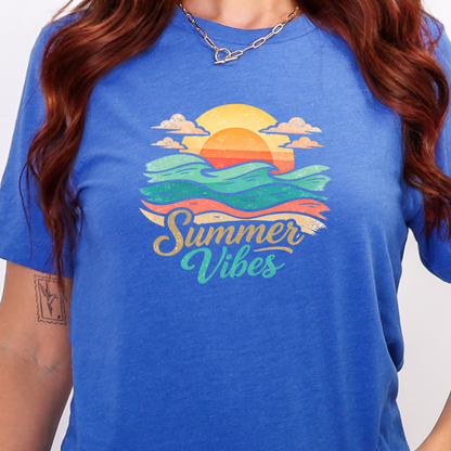 Summer Vibes Sunset Graphic Tee