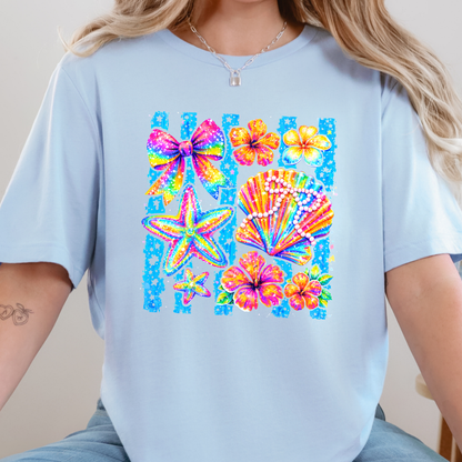 Coastal Preppy Shells Graphic Tee