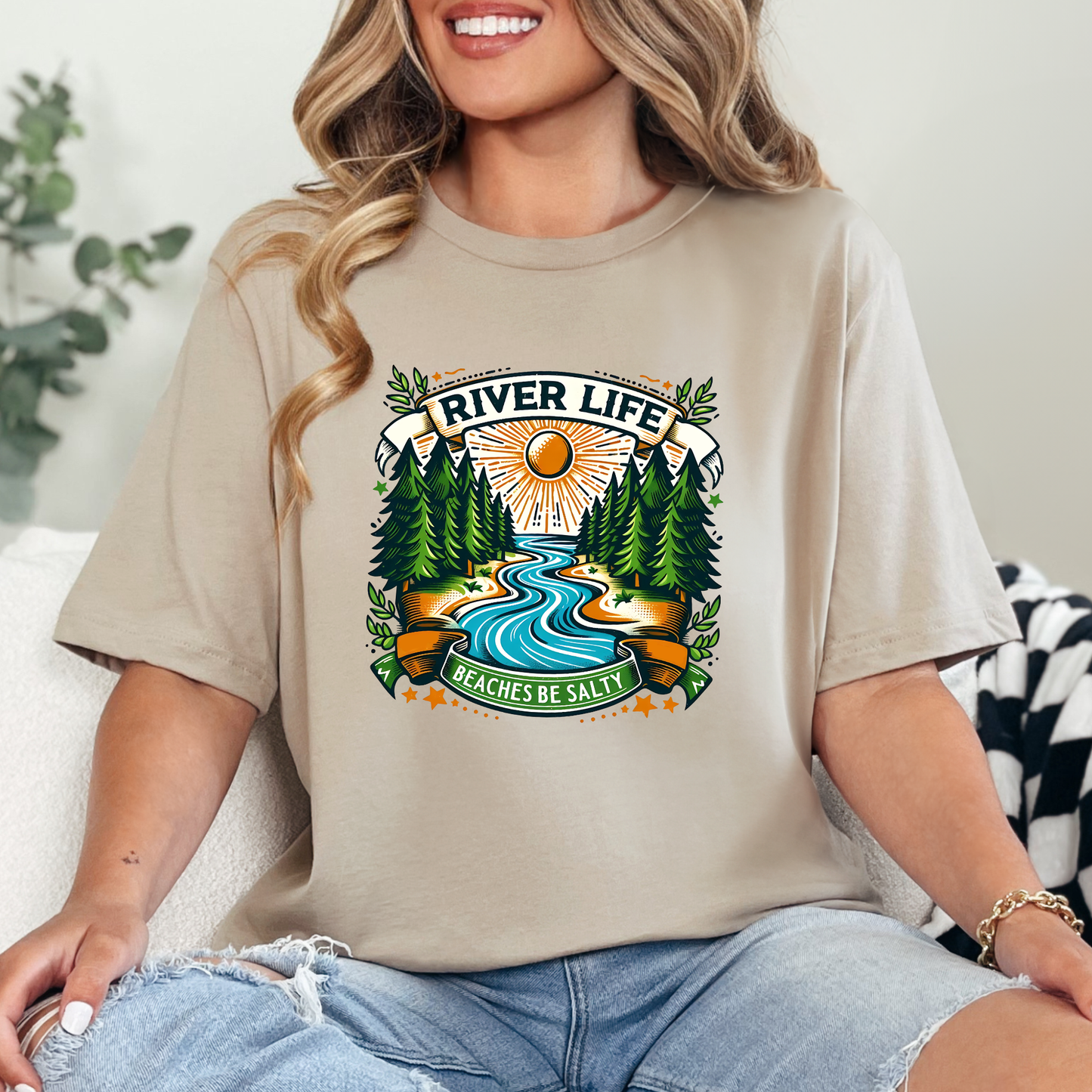 River Life Beaches Be Salty Graphic Tee