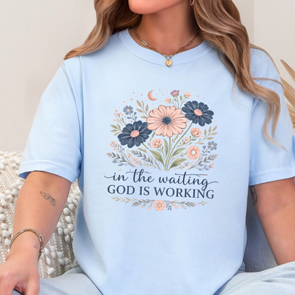 Floral God Is Waiting Graphic Tee