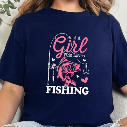 Just A Girl Who Loves Fishing Graphic Tee