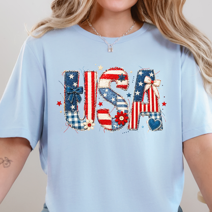 USA Patchwork Graphic Tee