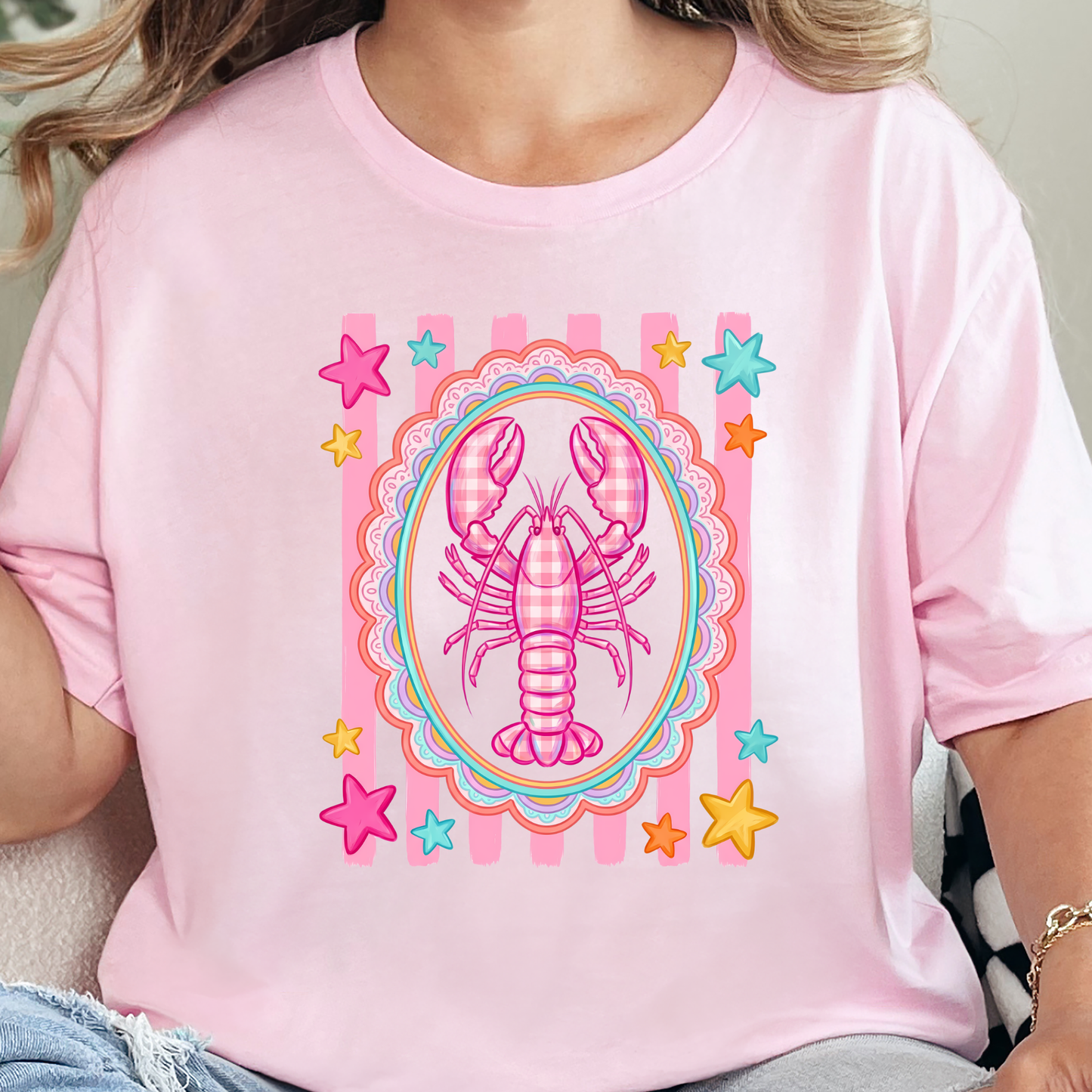 Pink Lobster Graphic Tee