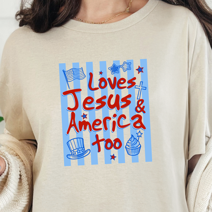 Loves Jesus & America Graphic Tee