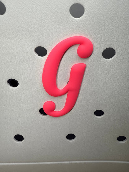 RDBOGGLETS Pink-  Decorative Alphabet Lettering Accessories Compatible with Bogg Bags