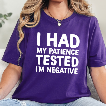 Patience is Negative Graphic Tee