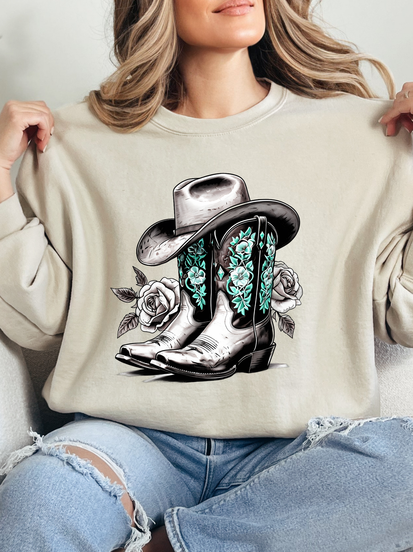 Dusty Boots Collection Grey Graphic