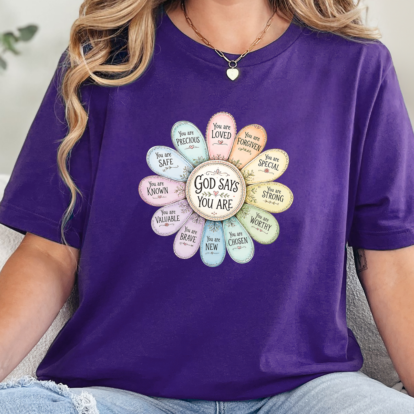 God Says You Are Daisy Graphic Tee