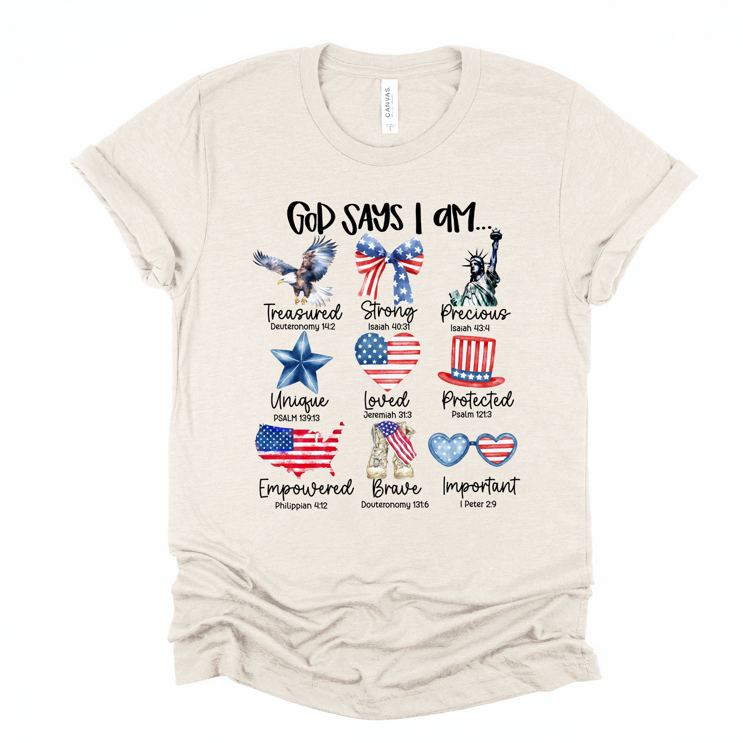 America - God Says I Am Graphic Tee