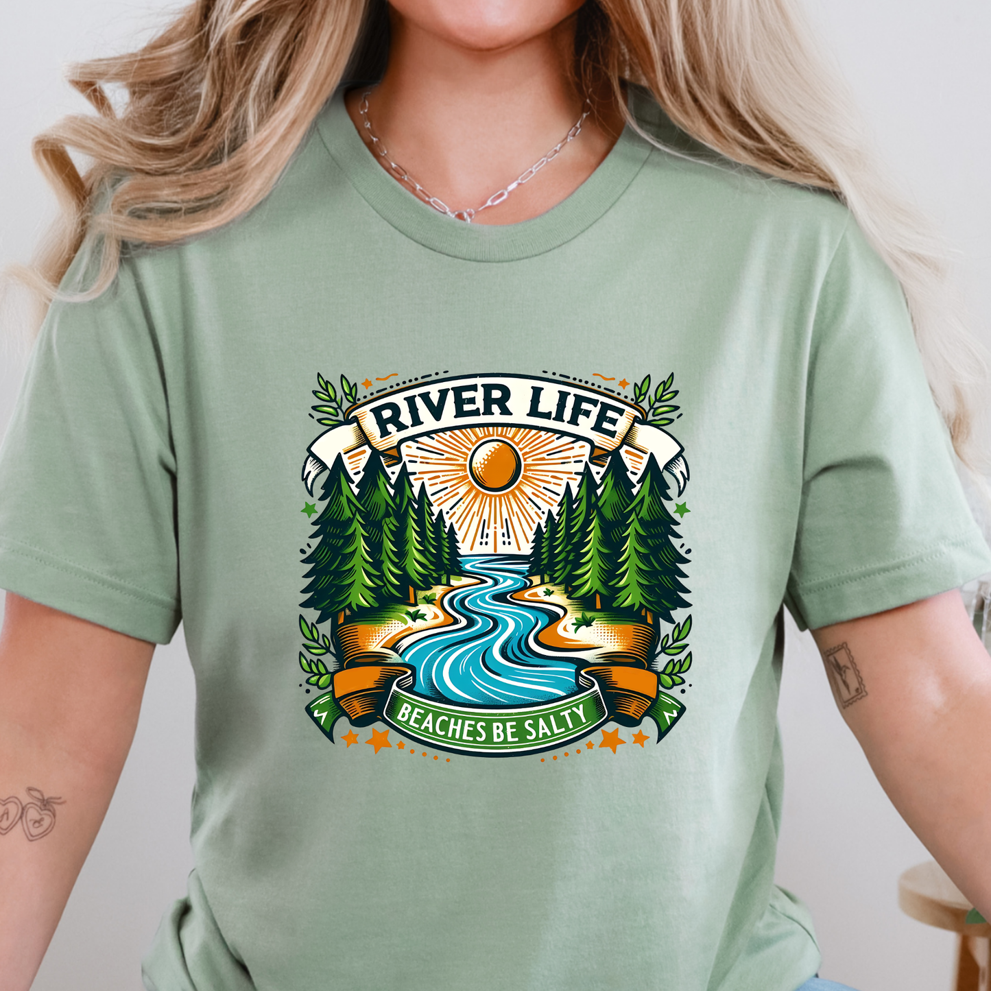 River Life Beaches Be Salty Graphic Tee