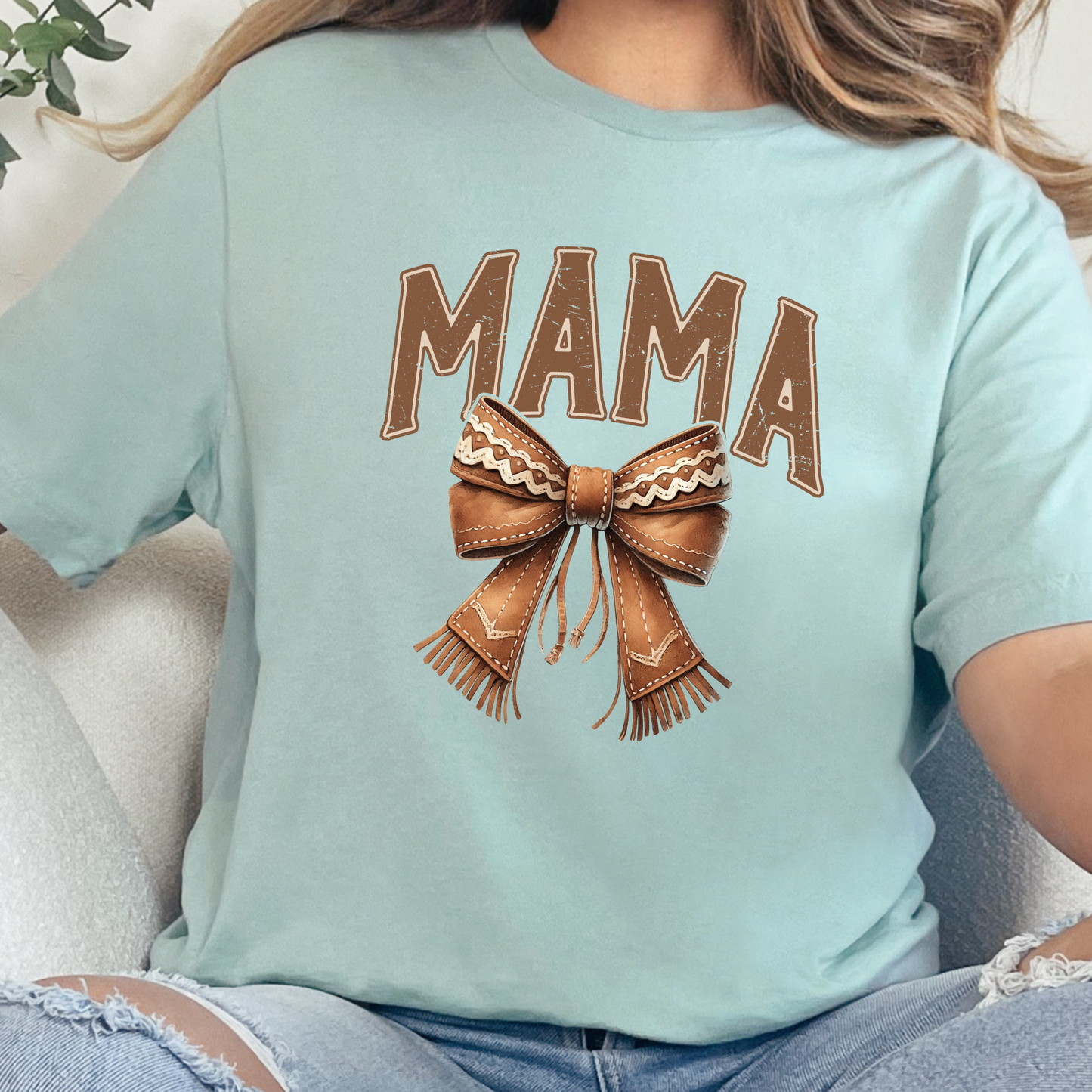 Mama Western Bow Graphic Tee