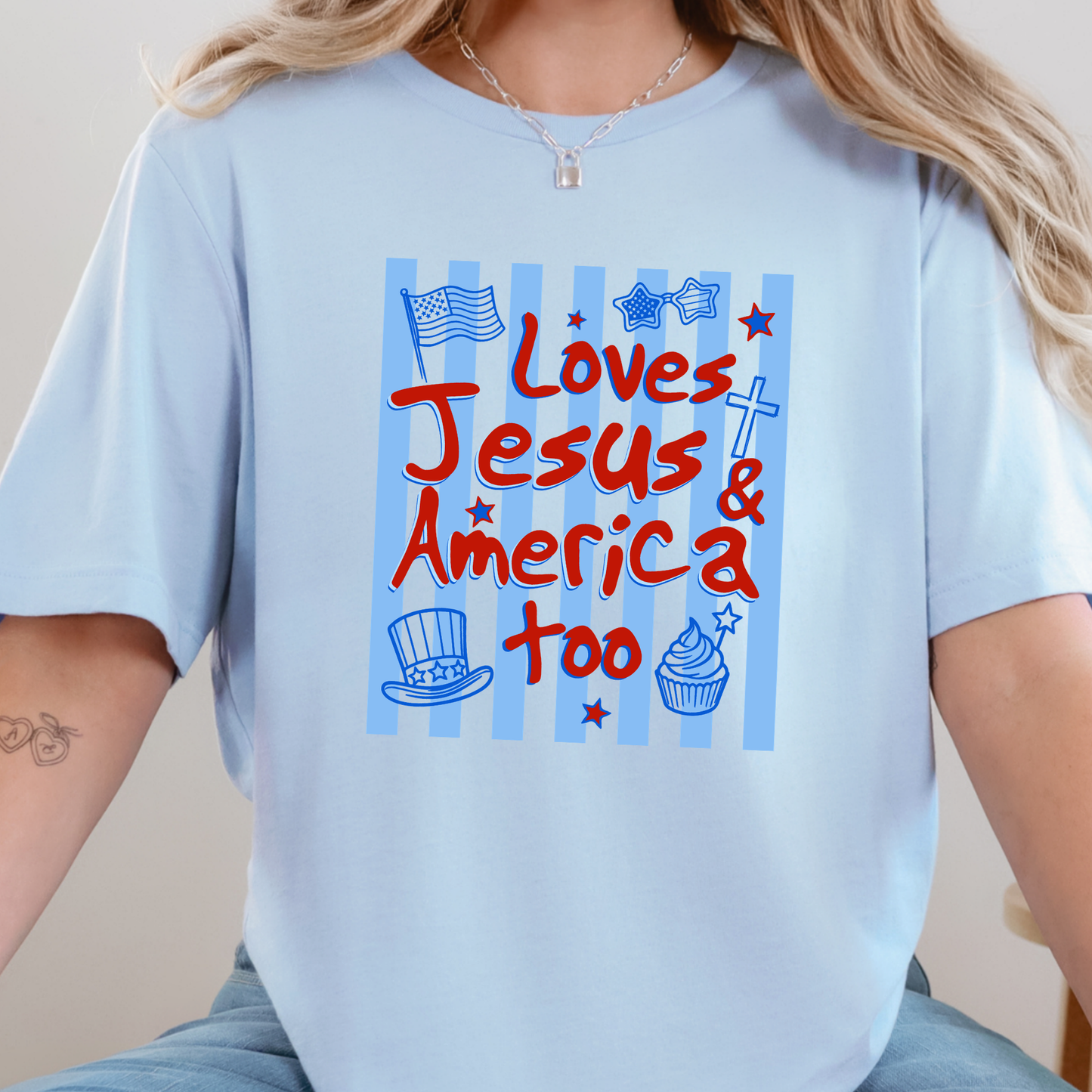 Loves Jesus & America Graphic Tee