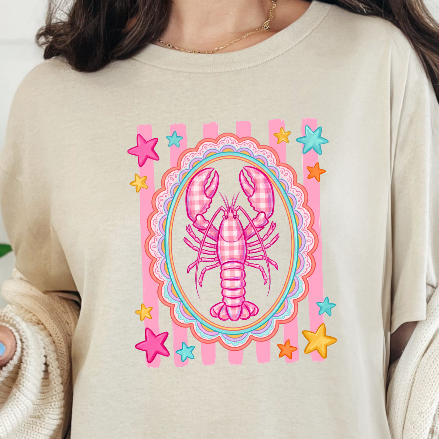 Pink Lobster Graphic Tee
