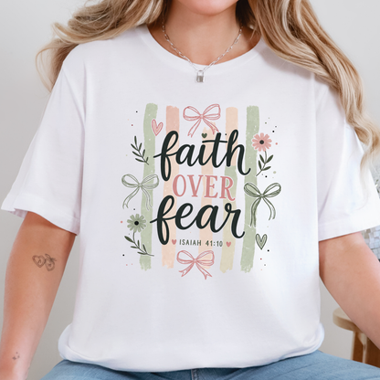 Faith over Fear Stripes Graphic Tee