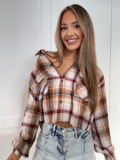 Rory Plaid Cropped Flannel