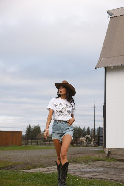 On The Go Distressed Shorts- Medium Wash