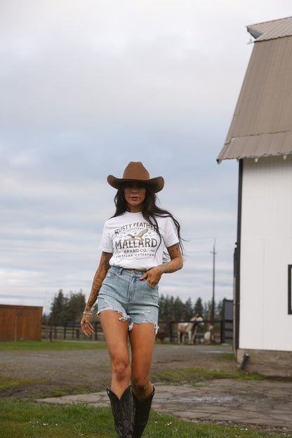 On The Go Distressed Shorts- Medium Wash