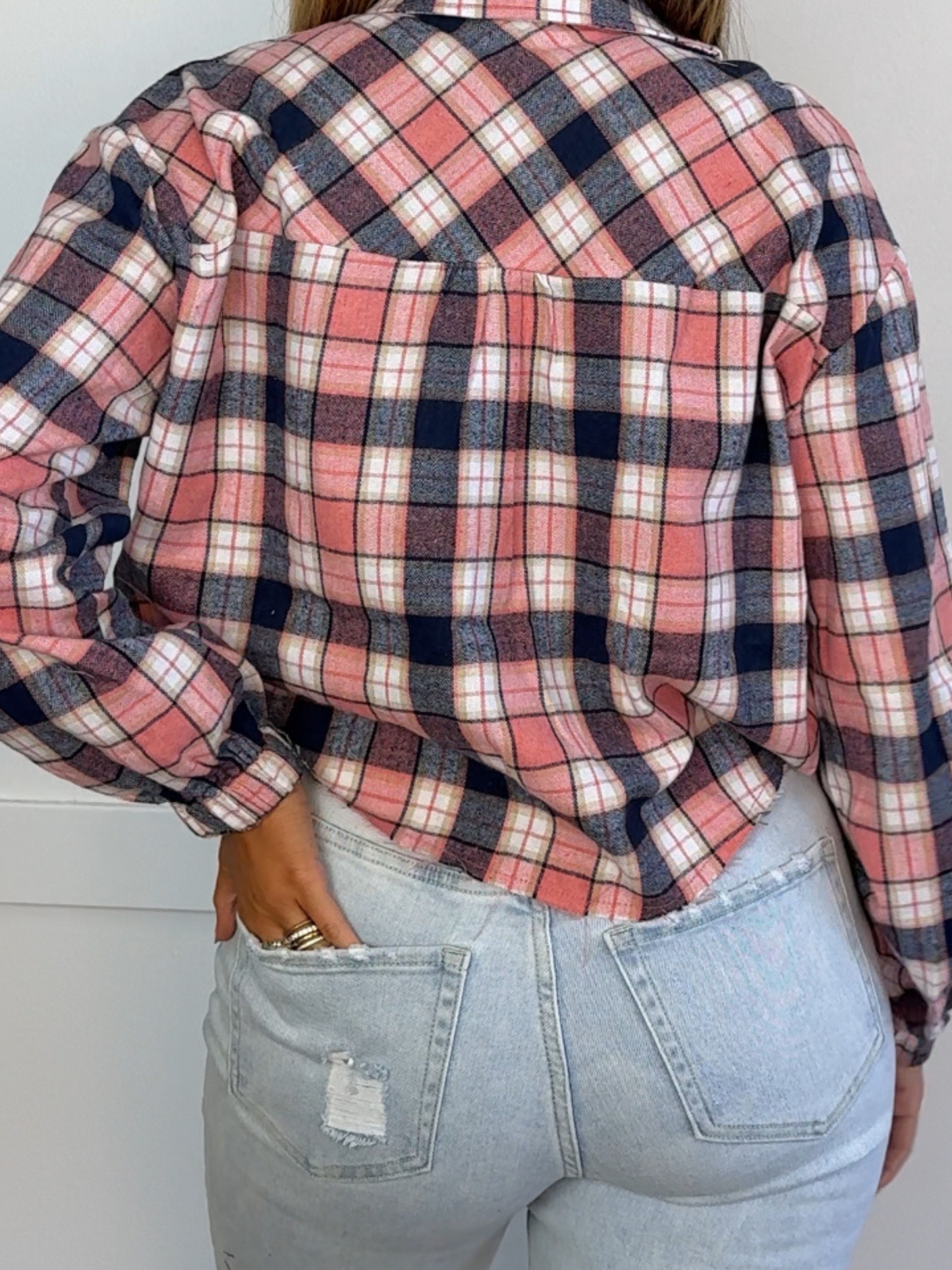 Rory Plaid Cropped Flannel