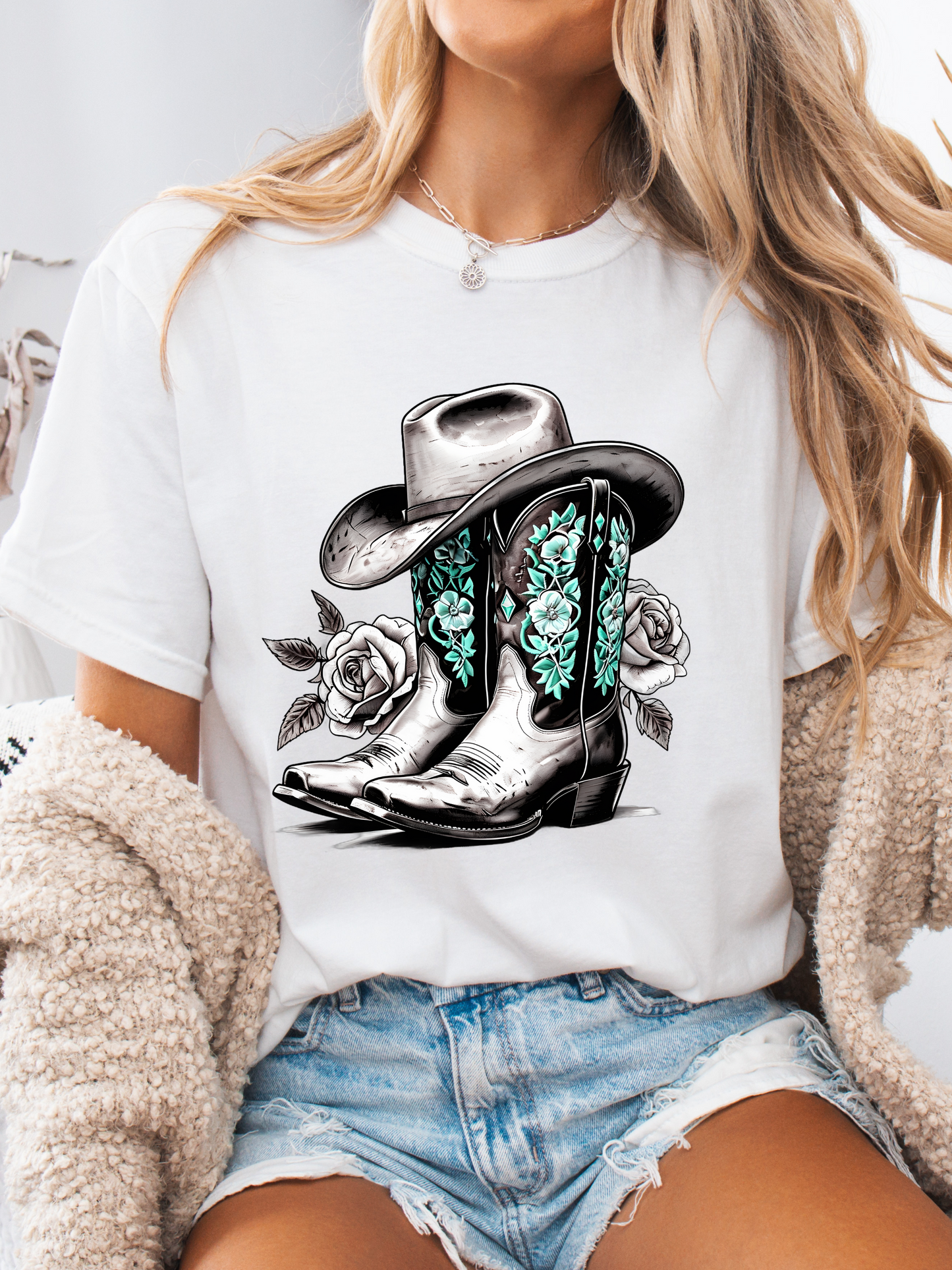 Dusty Boots Collection Grey Graphic