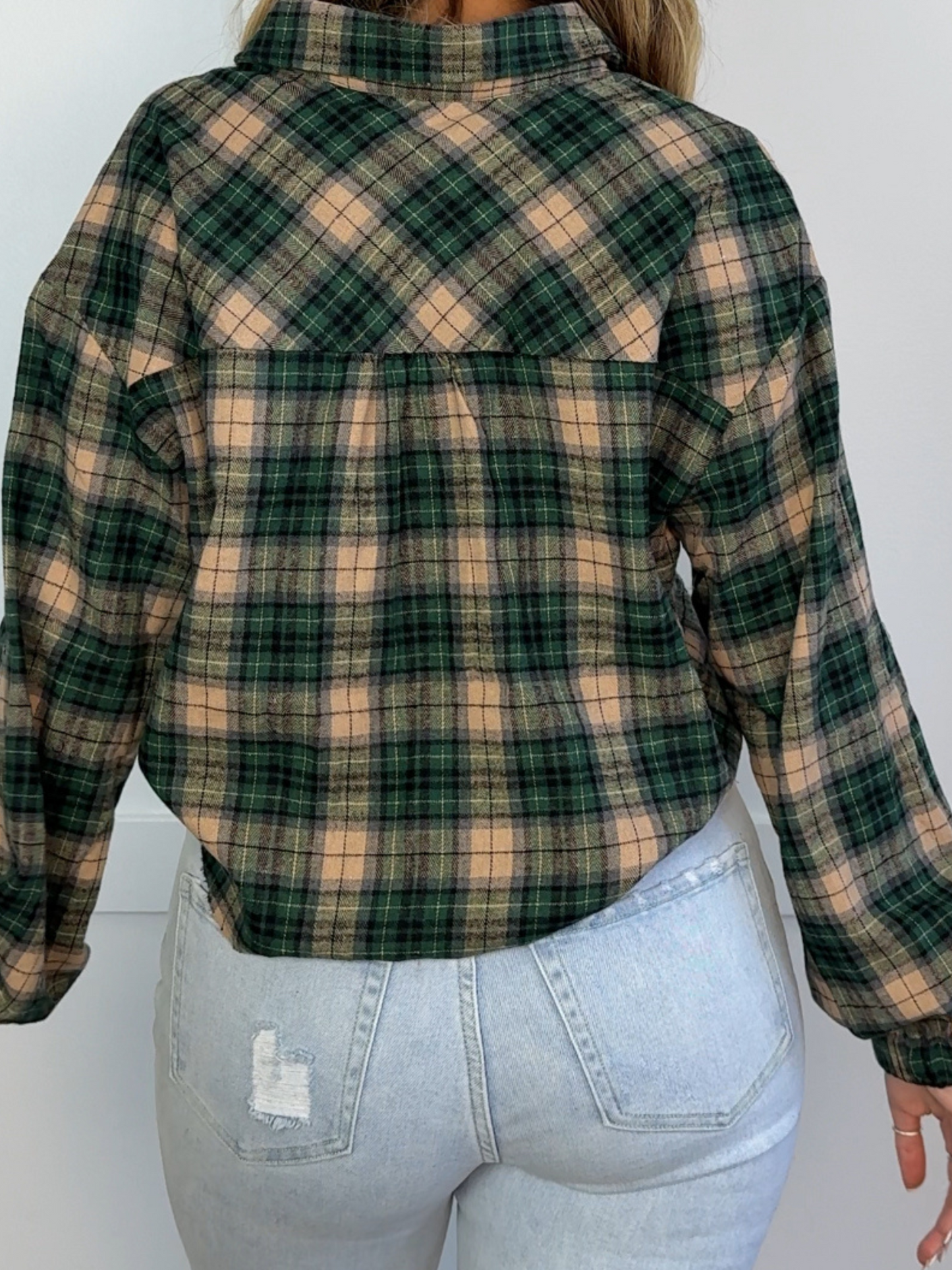 Rory Plaid Cropped Flannel