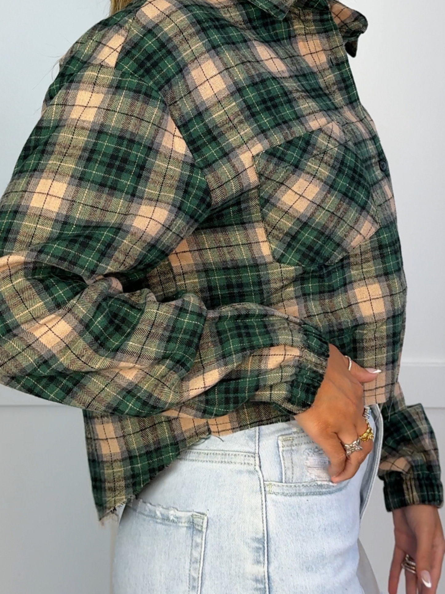 Rory Plaid Cropped Flannel