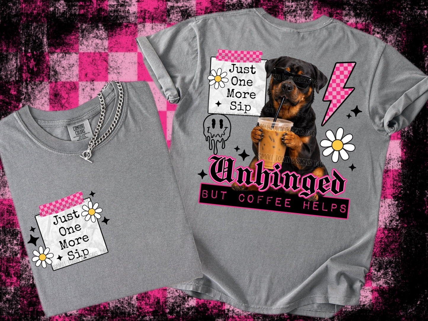 UNHINGED PUPS DOUBLE SIDED TEE