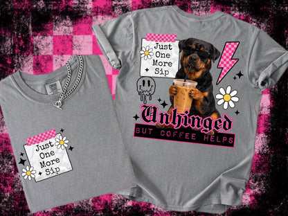 UNHINGED PUPS DOUBLE SIDED TEE
