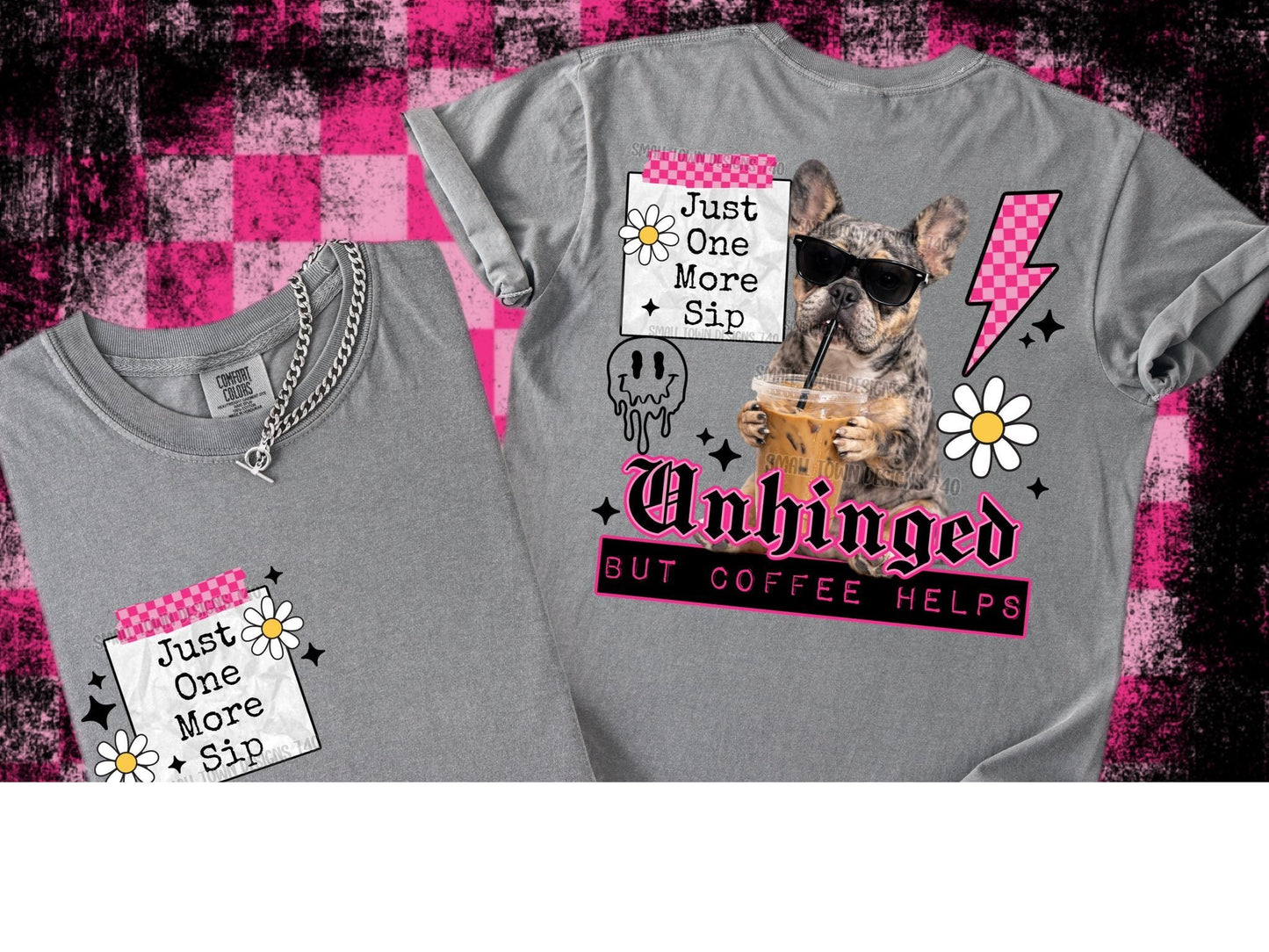 UNHINGED PUPS DOUBLE SIDED TEE