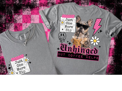 UNHINGED PUPS DOUBLE SIDED TEE