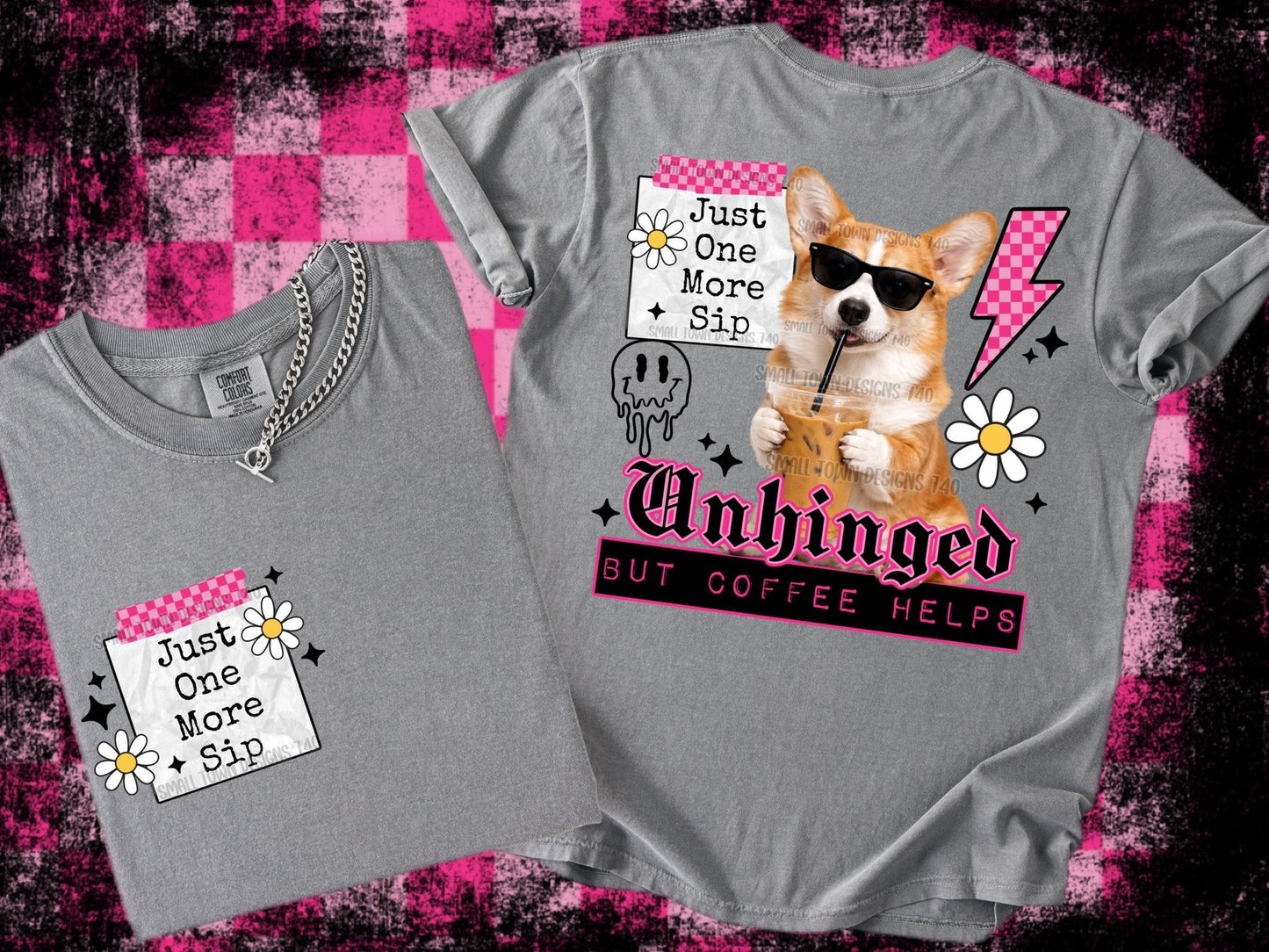 UNHINGED PUPS DOUBLE SIDED TEE