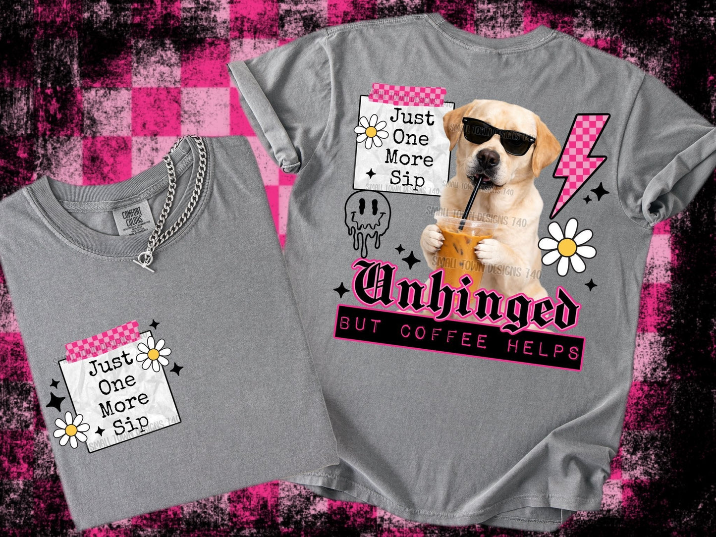 UNHINGED PUPS DOUBLE SIDED TEE