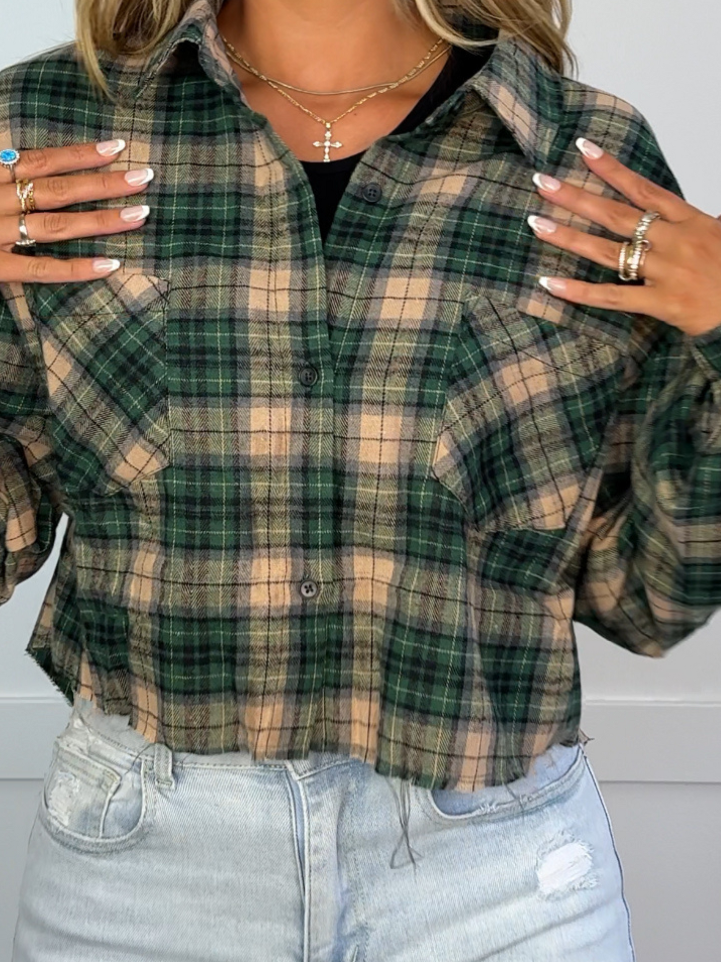 Rory Plaid Cropped Flannel