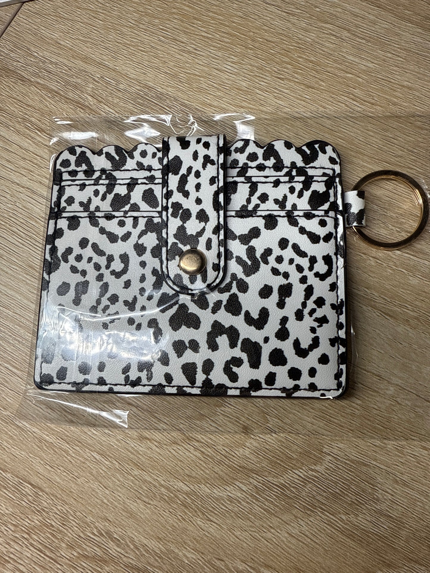 Card Wallet Small Cow w/Gold Hardware