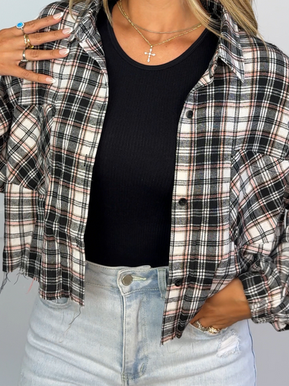 Rory Plaid Cropped Flannel
