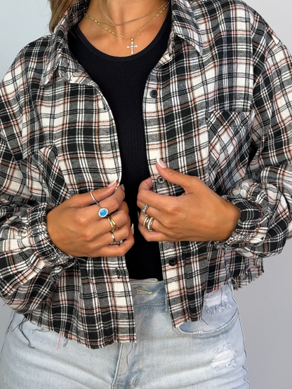 Rory Plaid Cropped Flannel