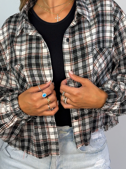 Rory Plaid Cropped Flannel
